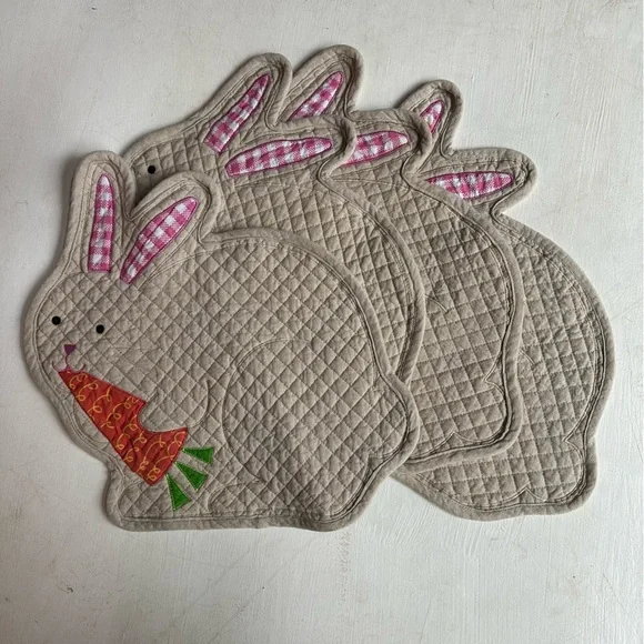 Set of Four Easter Bunny Placemats
