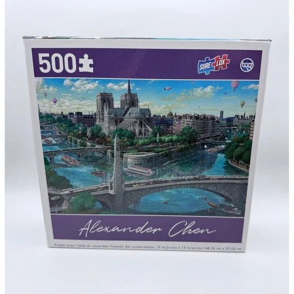 Alexander Chen 500 Piece Jigsaw Puzzle Notre Dame Paris Sure‎ Lox TCG