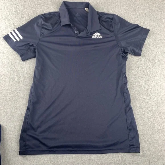 Adidas Polo Shirts Men Medium Navy Gray Aeroready‎ Performance Lot of 2