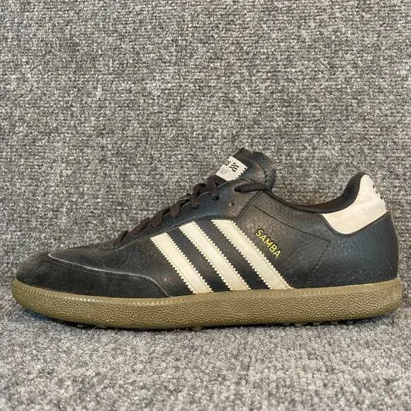 Adidas Samba Spikeless Golf Shoes Men's 11 Black White Leather Casual Athletic