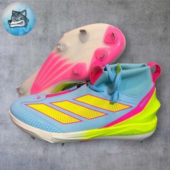 Adidas Adizero Impact+ 2.0 Mid Top Baseball Cleat Metal Mens Size 13 JH6717