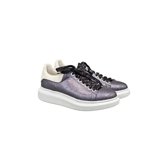 Alexander McQueen Women's Size 40 EU 10 US EUC Purple Glitter Oversized Sneakers