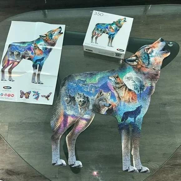 Howlin Wolves 🐺 🌕 Dreamy Wilderness Puzzle 🧩 350 Pieces FUN 🤩 brain 🧠 games!