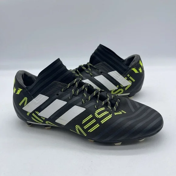 Adidas BY2413 Nemeziz Messi 17.3 FG Men's Size 8 Soccer Cleats Black Neon Green