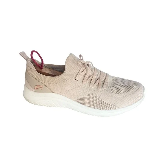 Skechers Womens B Flex Slip On Sneaker Taupe Knit Memory Foam 149186R Size 11