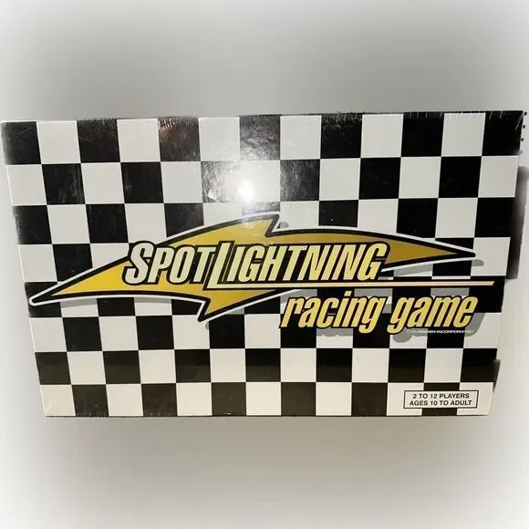 1998‎ NIB Spot Lightning Racing Game Board Game Changing Lanes & Laps NEW Sealed