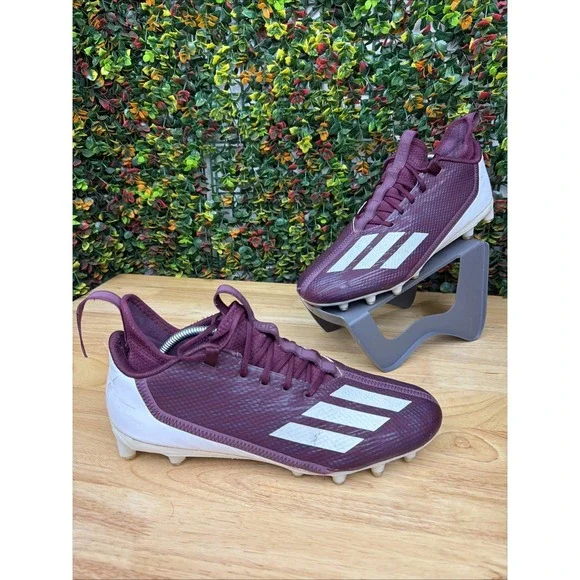 adidas Adizero Scorch Football Cleats Sneakers‎ Athletic Shoes GX4056 Maroon 12