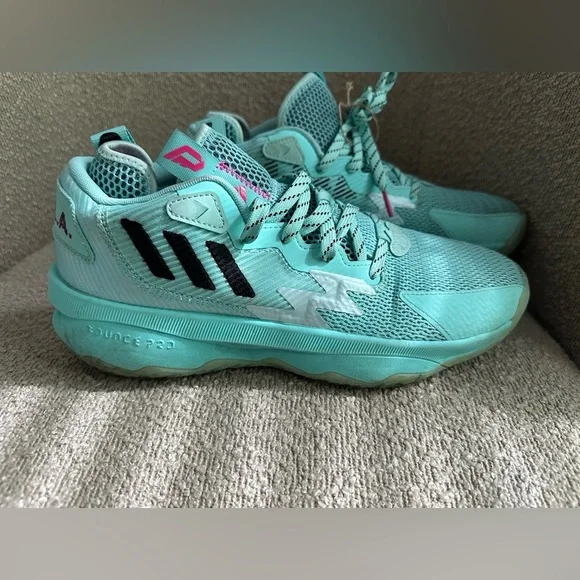 NEW DROP ADIDAS  DAME 8 GZ6475 Aqua Black Size 9.5  “Respect My Name”‎ Aqua Blue