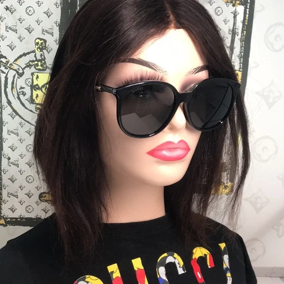New Authentic Chic Black Sunglasses GG0261SA 001