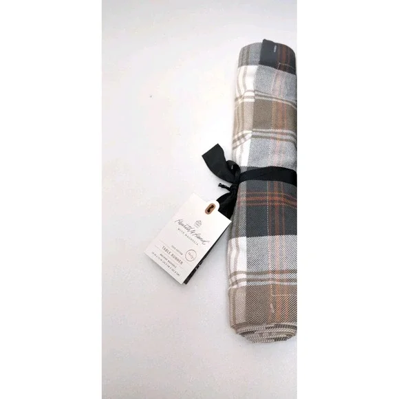 Hearth and Hand‎ with Magnolia Tan & Gray Plaid Table Runner 14
