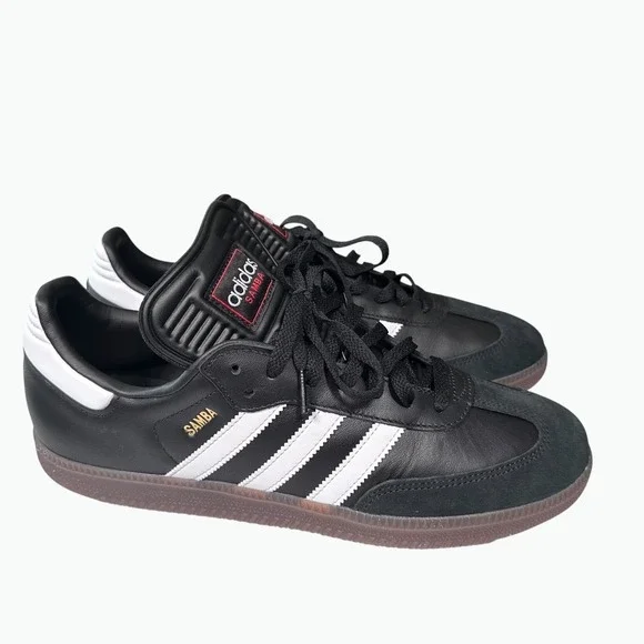 Adidas Samba Shoes Mens 11.5 Black White Gum Sole Indoor Soccer IH6000