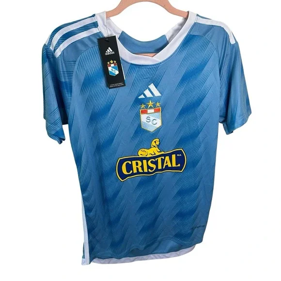 SC CRISTAL soccer futbol home jersey‎ light blue short sleeve men S ADIDAS NWT