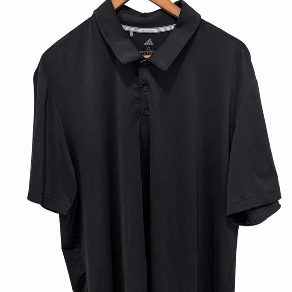 Adidas Golf Polo Shirt Mens XL Black Short Sleeve Performance Athletic