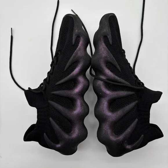 Adidas Yeezy 450‎ Black Purple Tint Men Size 42 Athletic Knit Sneakers