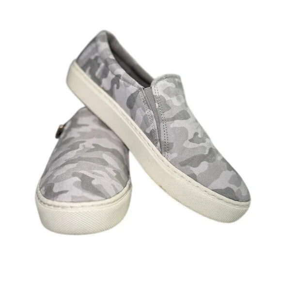 Dr Scholls Womens Slip On Sneakers‎ Camo Print Comfort Zip Detail Size 9M