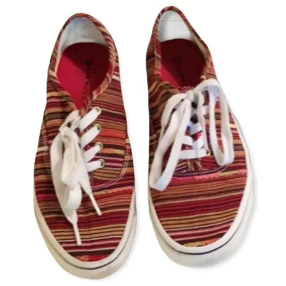 Airwalk Striped Canvas Sneakers Rubber Soles 8