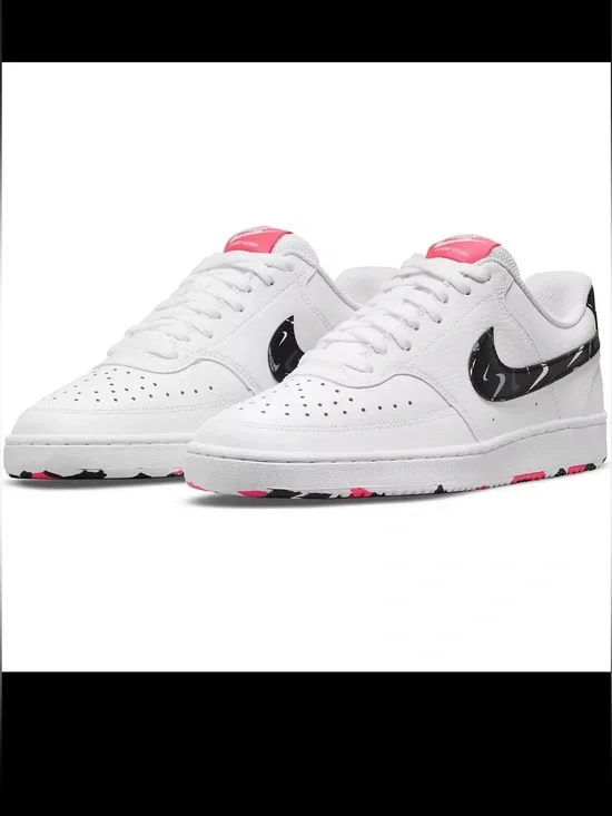 Nike Court Vision Low White Hyper Pink DM8079-100 Womens US Size 7.5