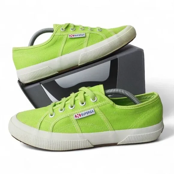 Superga 2750 Cotu Classic Lace-up‎ Sneakers 'Acid Green' Women's 7