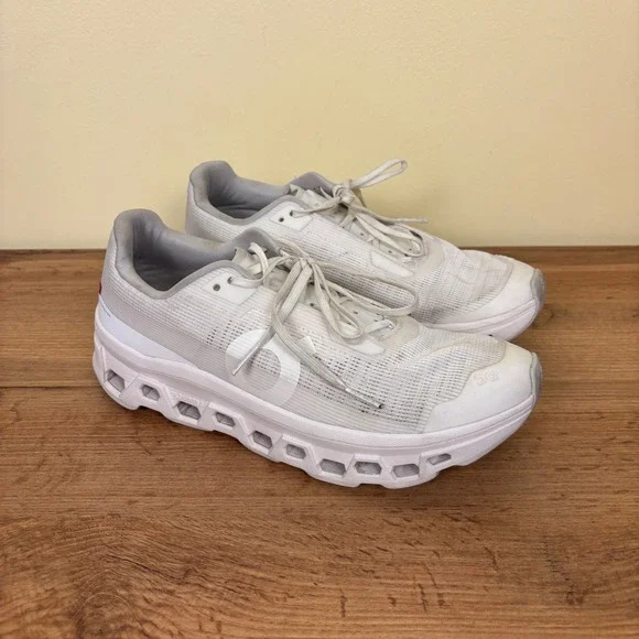 ON Cloudmonster Void Shoes White Women Size 10 Running Athletic Gym Comfort Walk