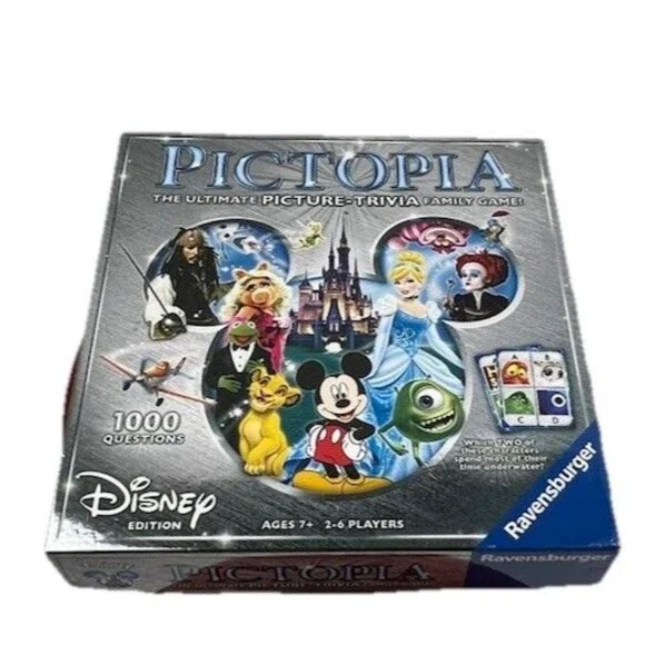 Disney Pictopia Board Game The Ultimate Picture-trivia Family Game EUC Complete