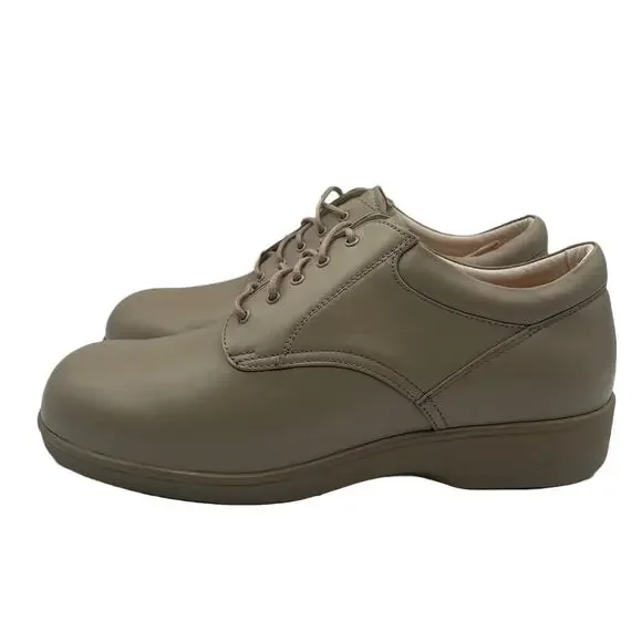 Apex 1274W Ambulator Lace Up Oxford Tan Diabetic Comfort Shoes Womens Size 10