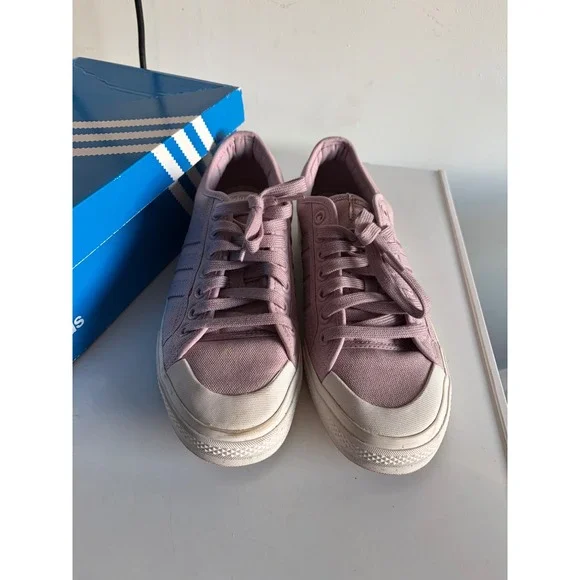 Adidas Originals Nizza W Soft Vision Purple Canvas Sneakers EE5614 Womens 10.5
