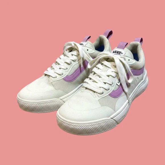 Vans UltraRange EXO Cream Mauve Sneakers Womens 7 Mens 5.5 Excellent