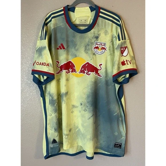 Men's 3XL NWOT New York Red Bulls John Tolkin #47 Adidas 2023 Jersey Yellow