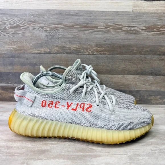 Adidas Yeezy Boost 350 V2 Blue Tint B37571 Men's Size 7.5 Grey Blue Sneakers‎