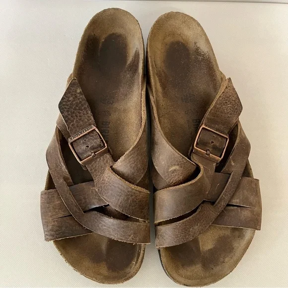 Birkenstock Lugano Brown Leather Sandals