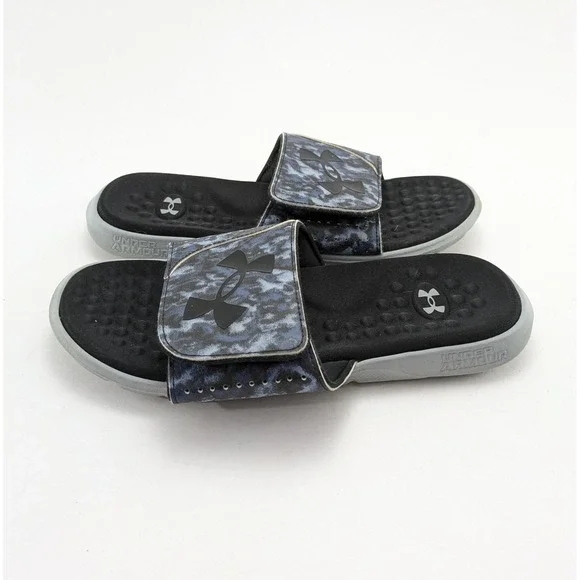 Mens Under Armour Ignite Pro Graphic Comfort Foot Bed Slides Sandals Size 8