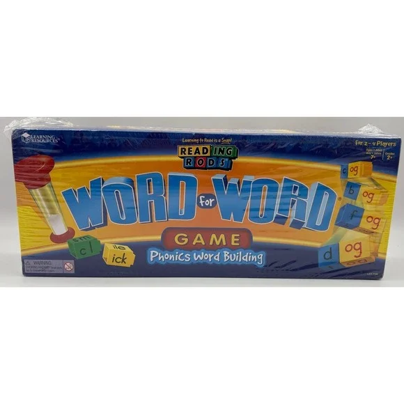 Learning Resources Reading Rods‎ Word for Word Game Phonics Word Building Sealed