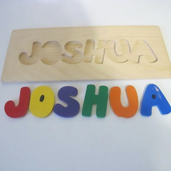 Personalized Name JOSHUA Wood Puzzle GUC