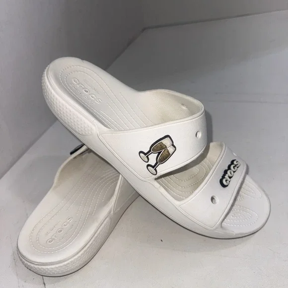 Crocs White Outdoor Waterproof Beach Classic Slide Sandals Men's Size 12
