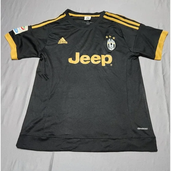 Adidas Juventus 2015-16 Third Jersey Black Gold Jeep Serie A Mens Large
