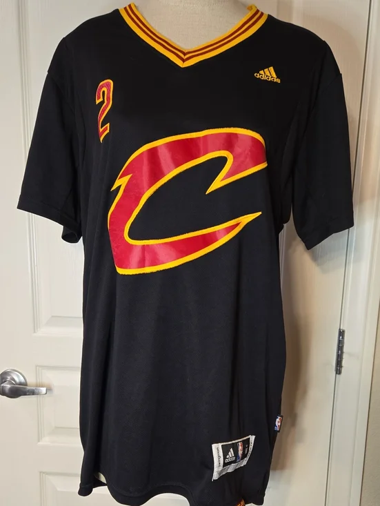Cleveland Cavs Adidas Swingman Kyrie Irving Short Sleeve Black Jersey Sz M