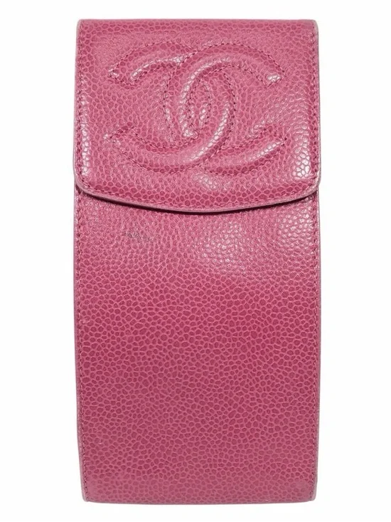 Chanel Pink Caviar Leather Sunglasses Case