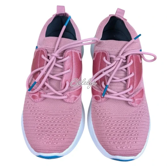 Vessi Everyday Move Women 9 Arizona Pink Waterproof Knit DymaTex Lace Up Sneaker