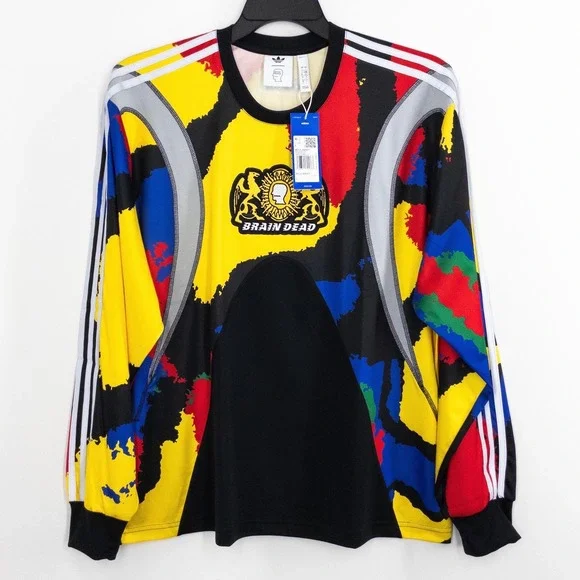 NEW Adidas x Brain Dead Long Sleeve Jersey Men's Large Black Multi Color NWT