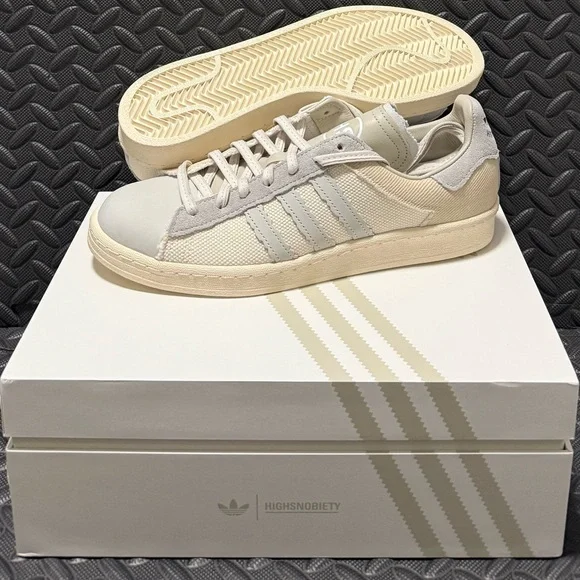 Adidas Campus x Highsnobiety HIGHArt‎ Sneakers White Gray Mens Size 8.5