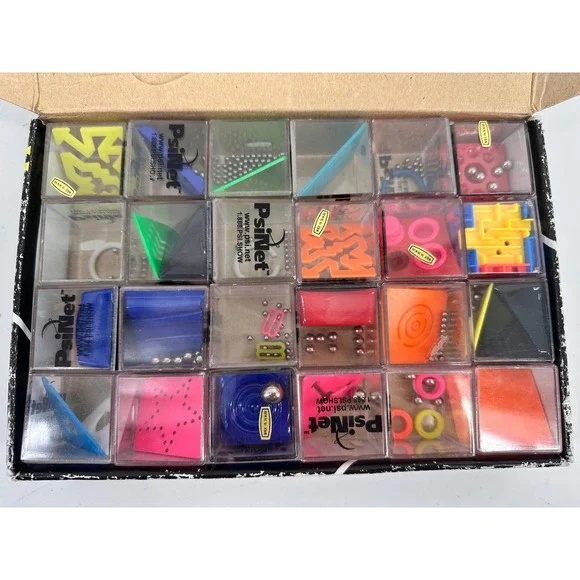 Vintage Hobby Box Mind Teasers 24 Piece Dexterity Puzzle Set PSINet Branded Toy