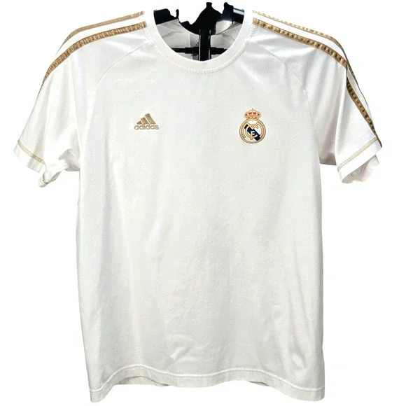 Men's‎ Adidas Size S Real Madrid 2011 White Gold Soccer Jersey Sportswear