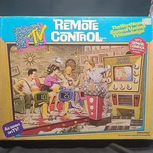 1989 pressman remote control MTV television knowledge game