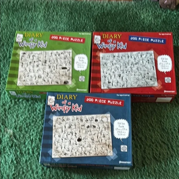 NWOT Diary of a Wimpy Kid 200 Piece Puzzle Set- 3 puzzles