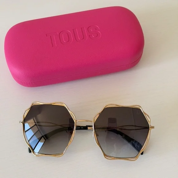 New, Tous STO445 0300, Gold Frame, Authentic