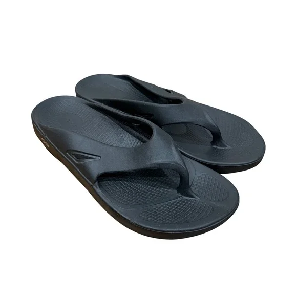 OOFOS OOriginal Recovery Flip Flop Sandal Black Men Sz 13 EU 46 Comfort Casual