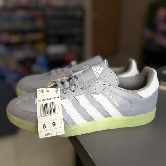 Adidas Velosamba Vegan Mens 8 Grey Cycling Shoes SPD Cleat GY5531 NEW