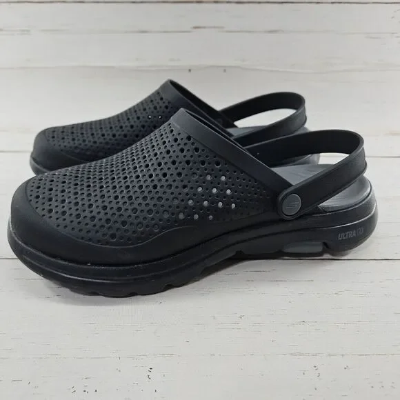 Skechers Foamies Ultra Go‎ Clogs Mens Size 10 Black Slip On Waterproof Shoes