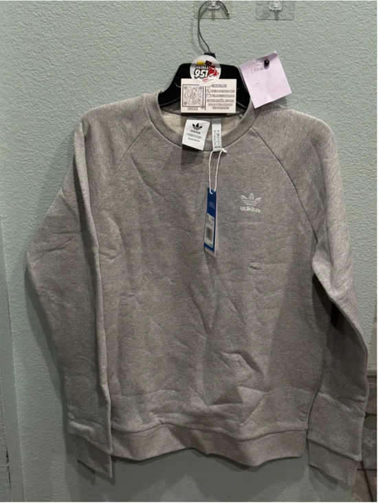 Adidas Originals Essential Crewneck Sweatshirt H34642 Small Size Grey