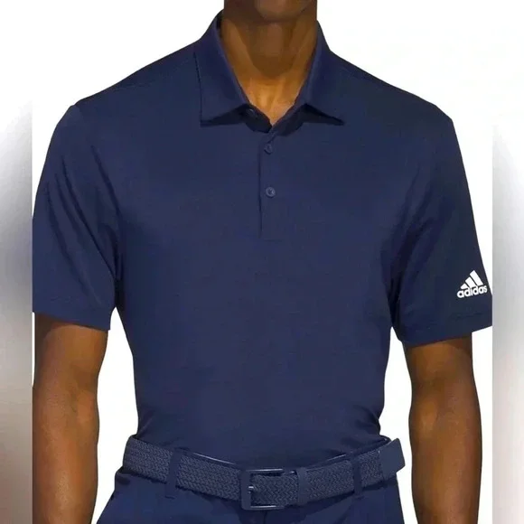 Adidas Ultimate 365 Solid Polo Athletic Golf Shirt Short Sleeve Navy Men’s L NWT